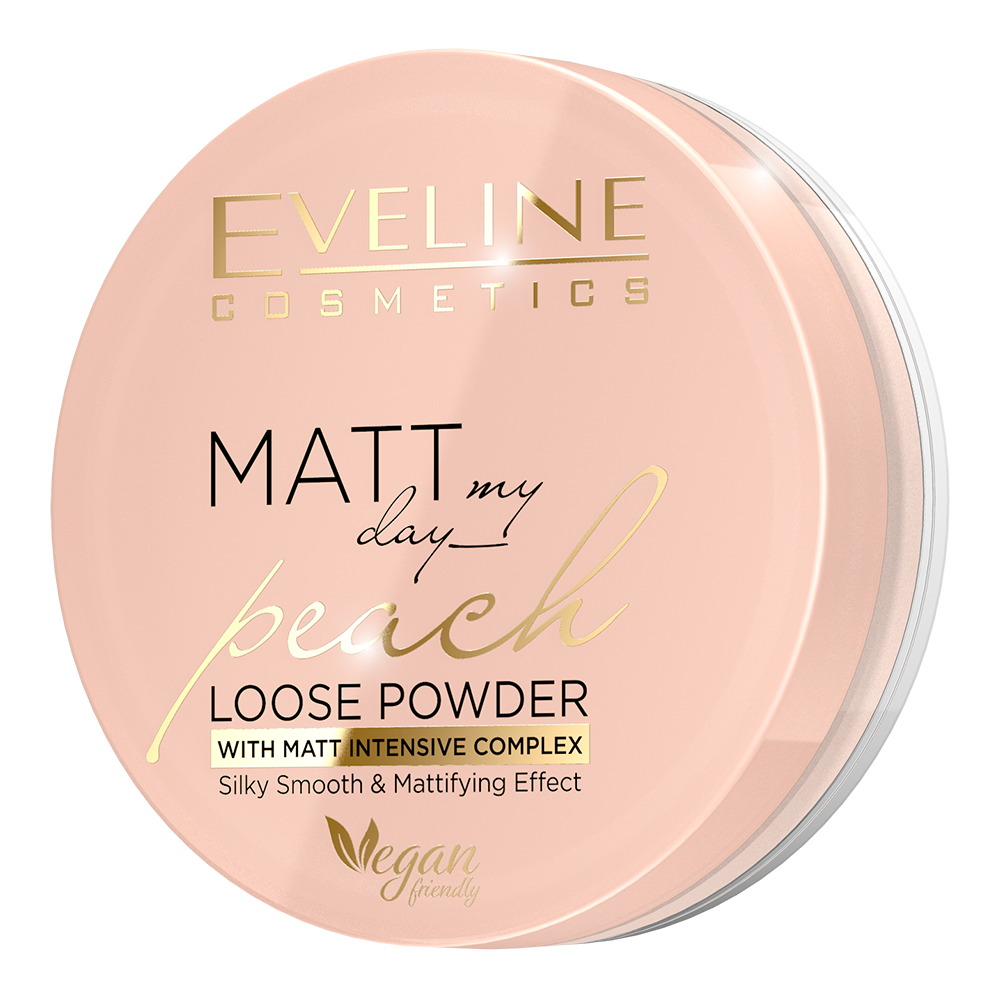 Матуюча розсипчаста пудра Eveline Matt My Day Loose Powder, відтінок Peach, 6 г (LMKLOOSEPOWP) - фото 1