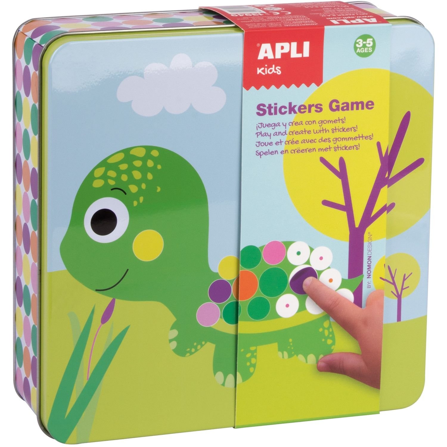 Гра зі стікерами Apli Kids у металевій коробці Тварини (13949) - фото 1