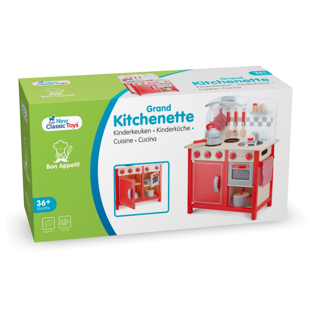 Игровой набор New Classic Toys Кухня Bon Appetit DeLuxe, красный (11060) - фото 4
