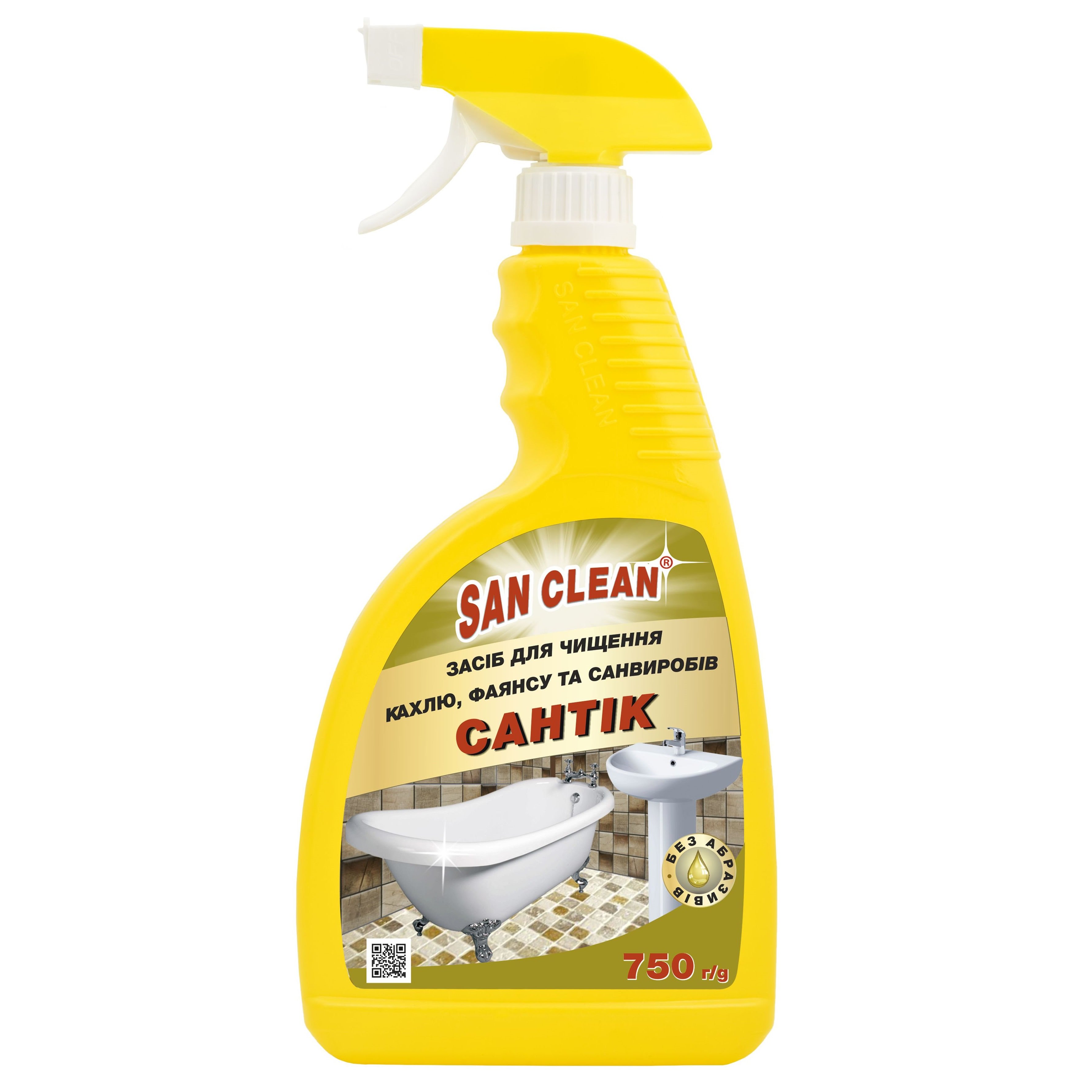 Засіб очищувальний San Clean Сантик для сантехніки, з розпилювачем, 750 мл - фото 1