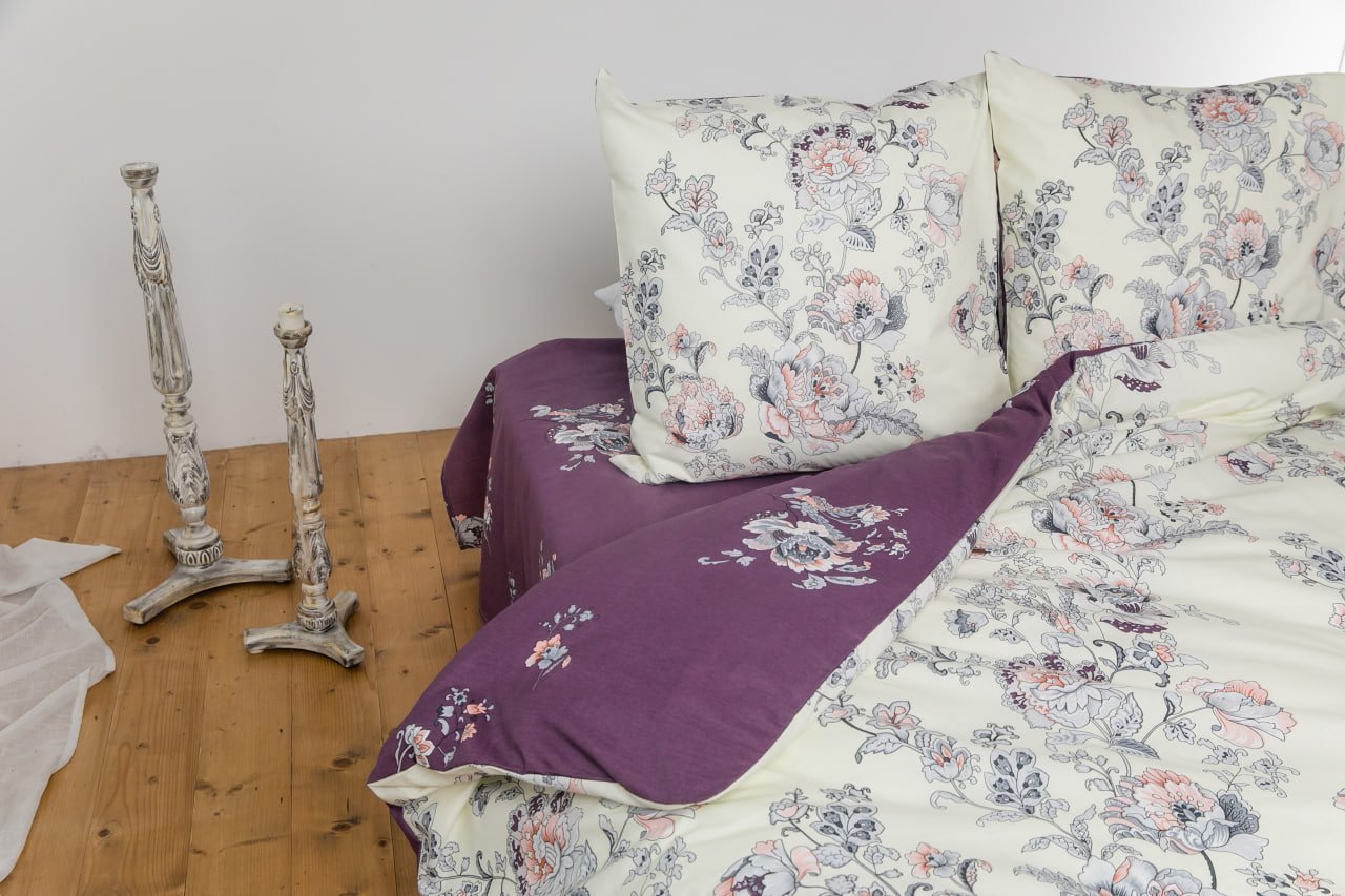 Комплект постельного белья ТЕП Soft dreams Josephina полуторный фиолетовый с белым (2-03857_25505) - фото 3
