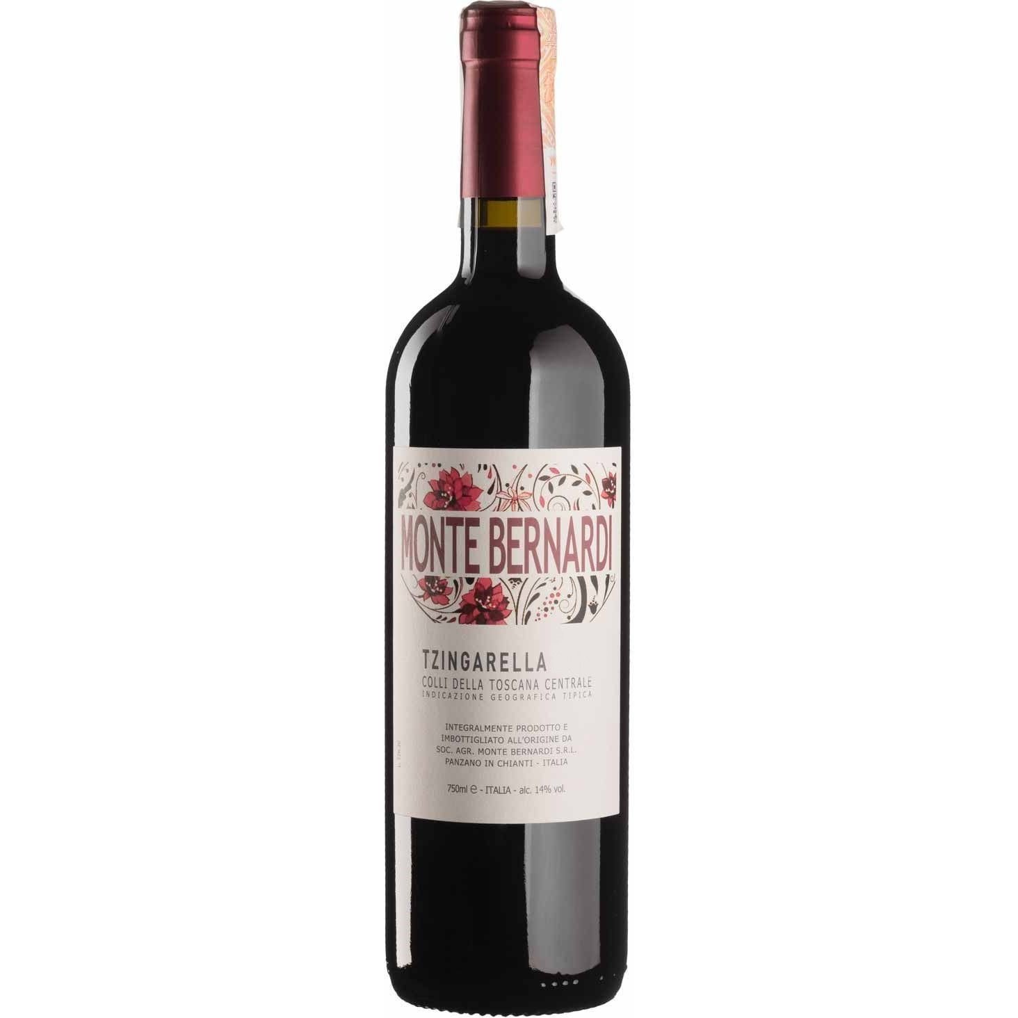Вино Monte Bernardi Tzingarella червоне сухе 0.75 л - фото 1