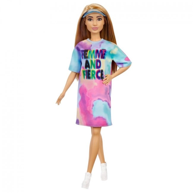Кукла Barbie Модница, в разноцветном платье и кепке-козырьке (GRB51) - фото 2