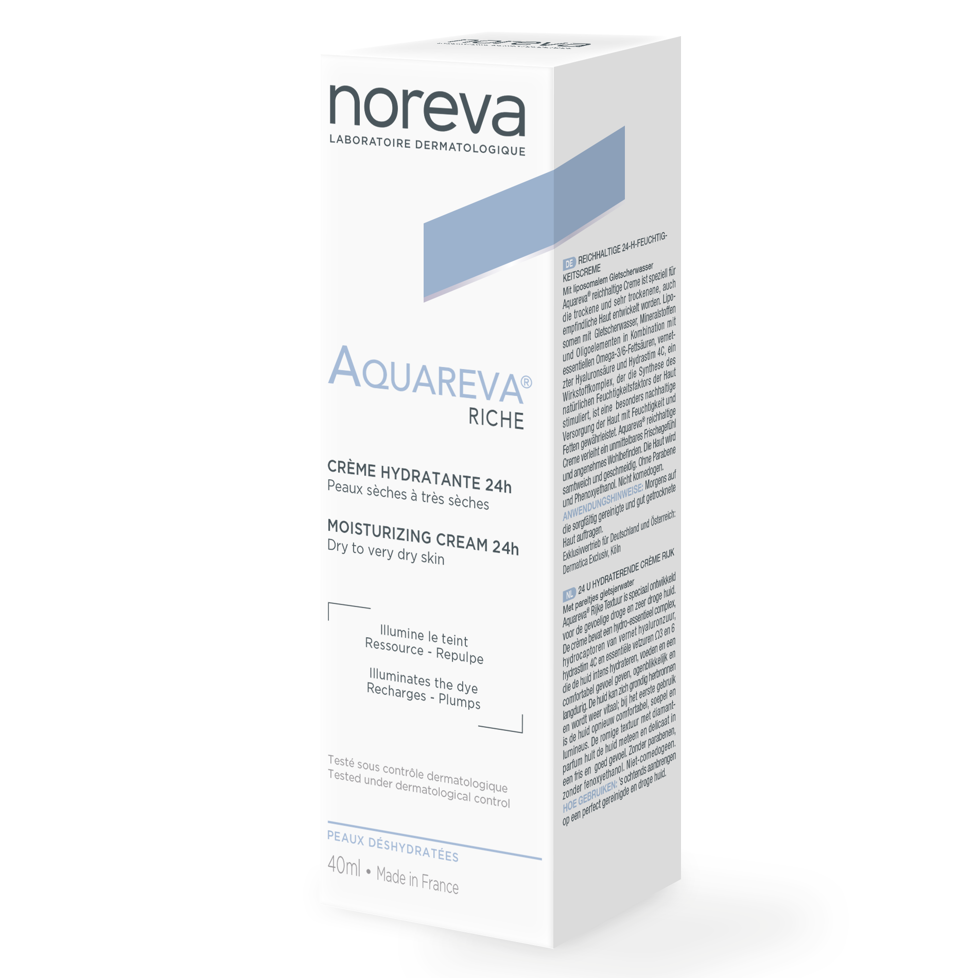 Увлажняющий крем для лица Noreva Aquareva 24h, 40 мл (P01055) - фото 2