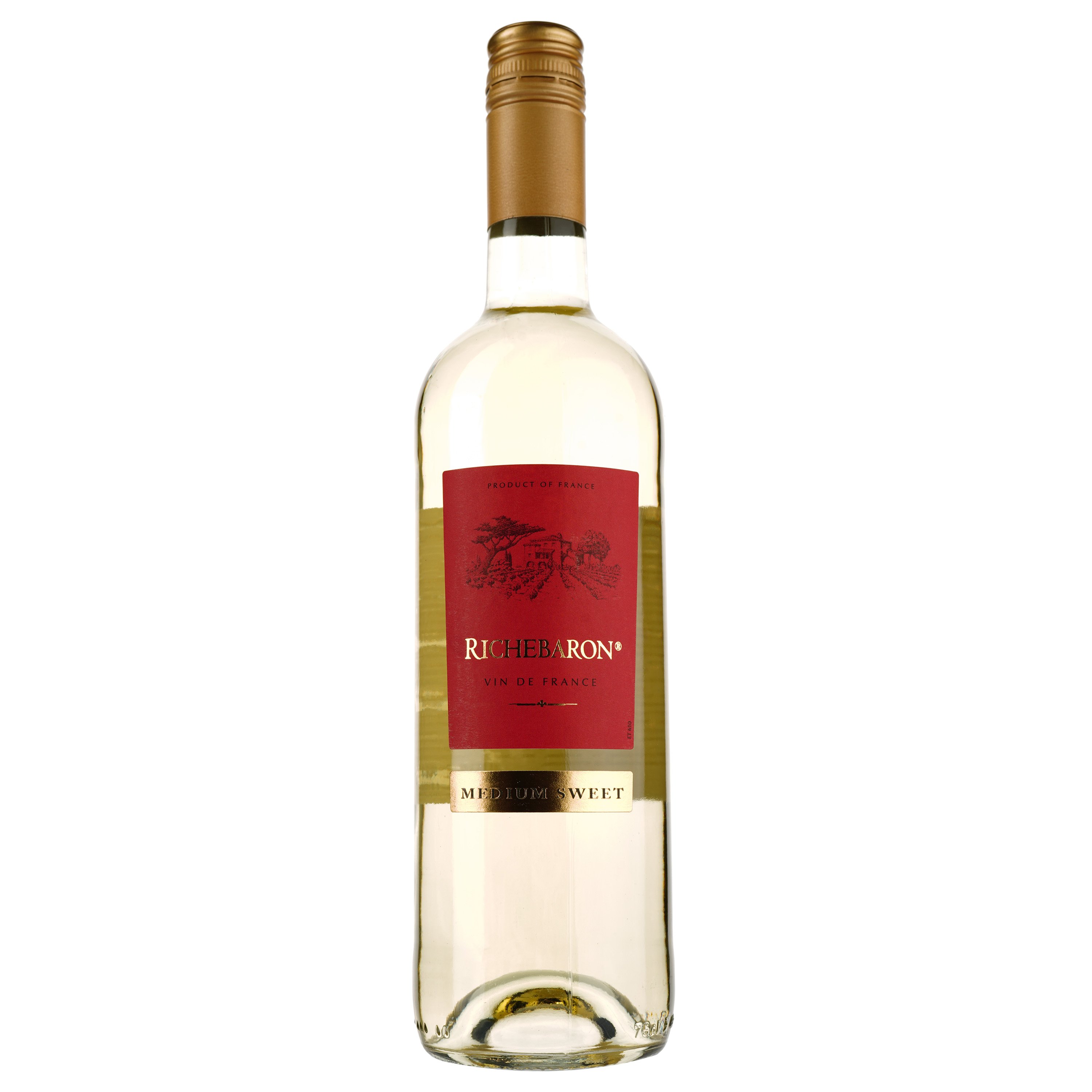 Вино Uvica Richebaron Moelleux, белое, полусладкое, 0,75 л - фото 1