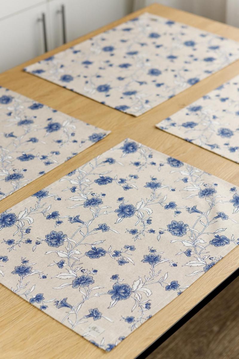 Салфетка сервировочная Прованс Хозяйка Цветы 45х35 см синяя (31514) - фото 6
