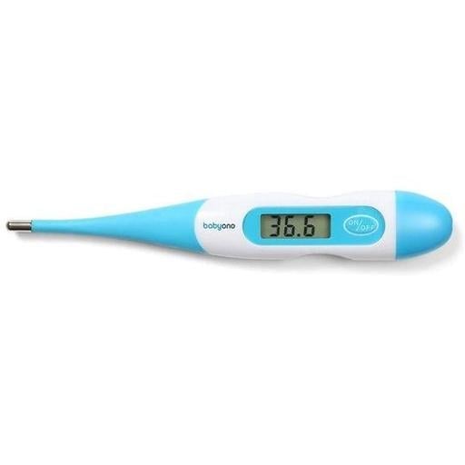 Медичний електронний термометр BabyOno з м'яким носиком, блакитний-білий (788) - фото 3