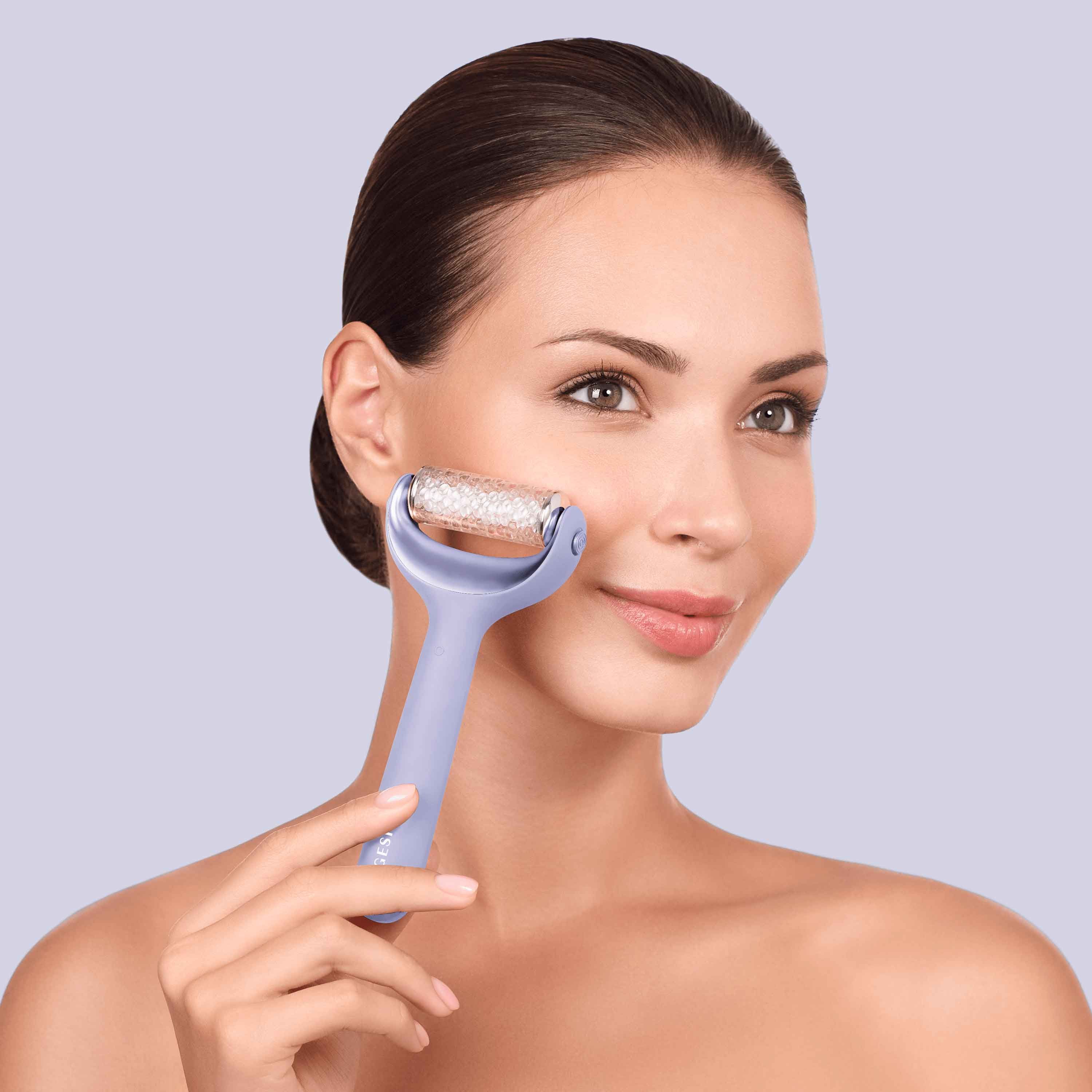 Электронный ролик для лица и тела с микроиглами GESKE MicroNeedle Face & Body Roller 8 в 1 фиолетовый - фото 9