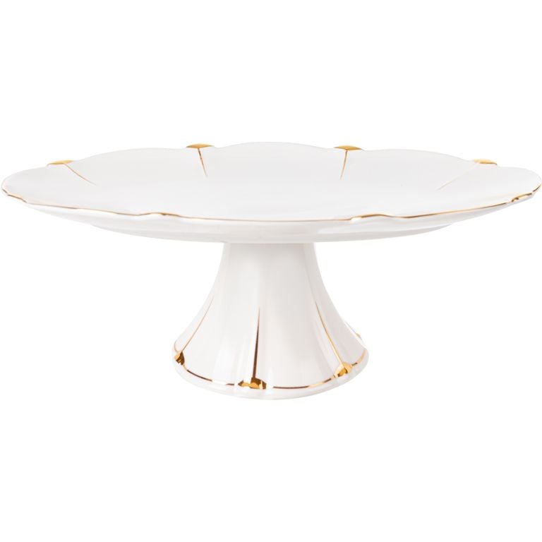 Фото - Інший столовий посуд Lefard Блюдо на ніжці  овальне, 30 см, білий  (946-032)