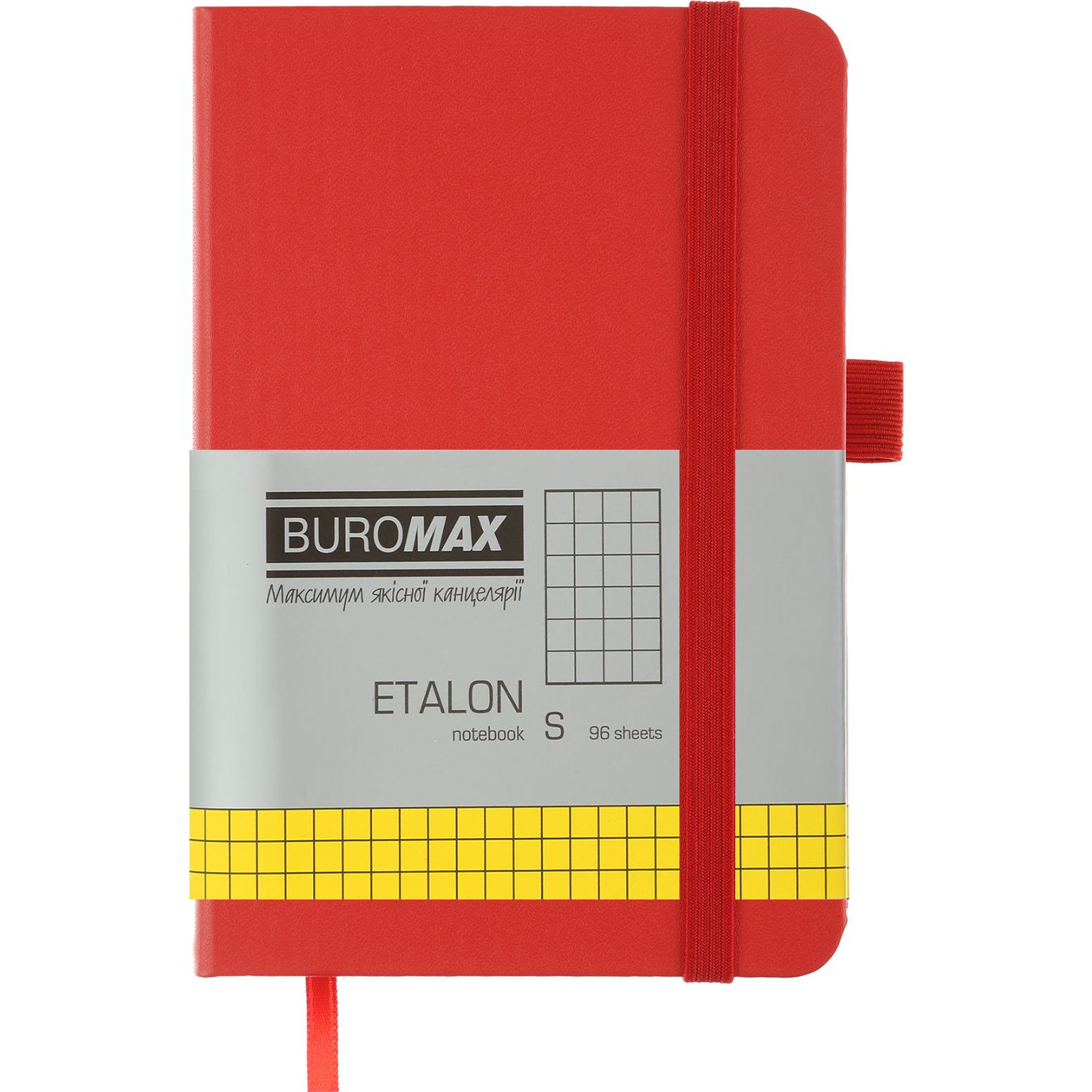 Книга записна Buromax Etalon в клітинку 140х95 мм червона 96 аркушів (BM.296160-05) - фото 1
