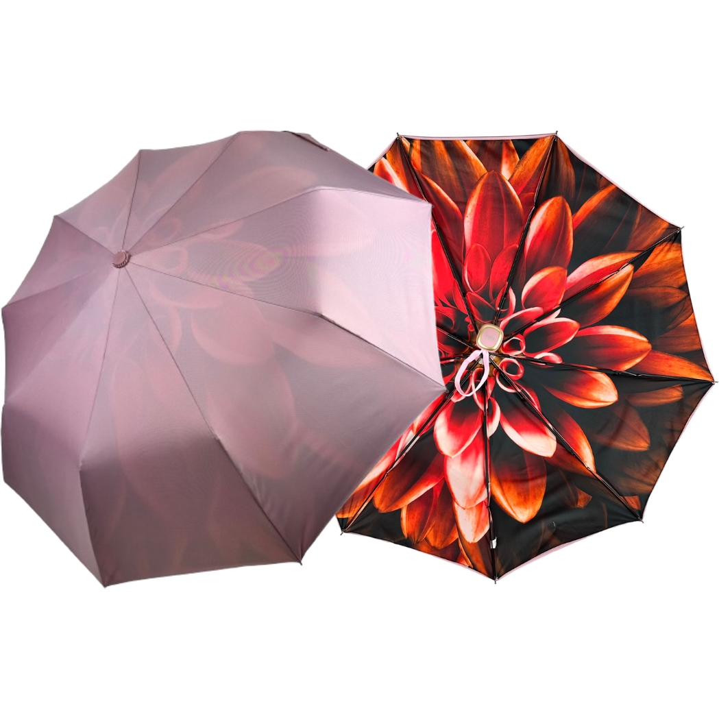 Женский складной зонтик полуавтомат Susino 98 см пудровый - фото 1