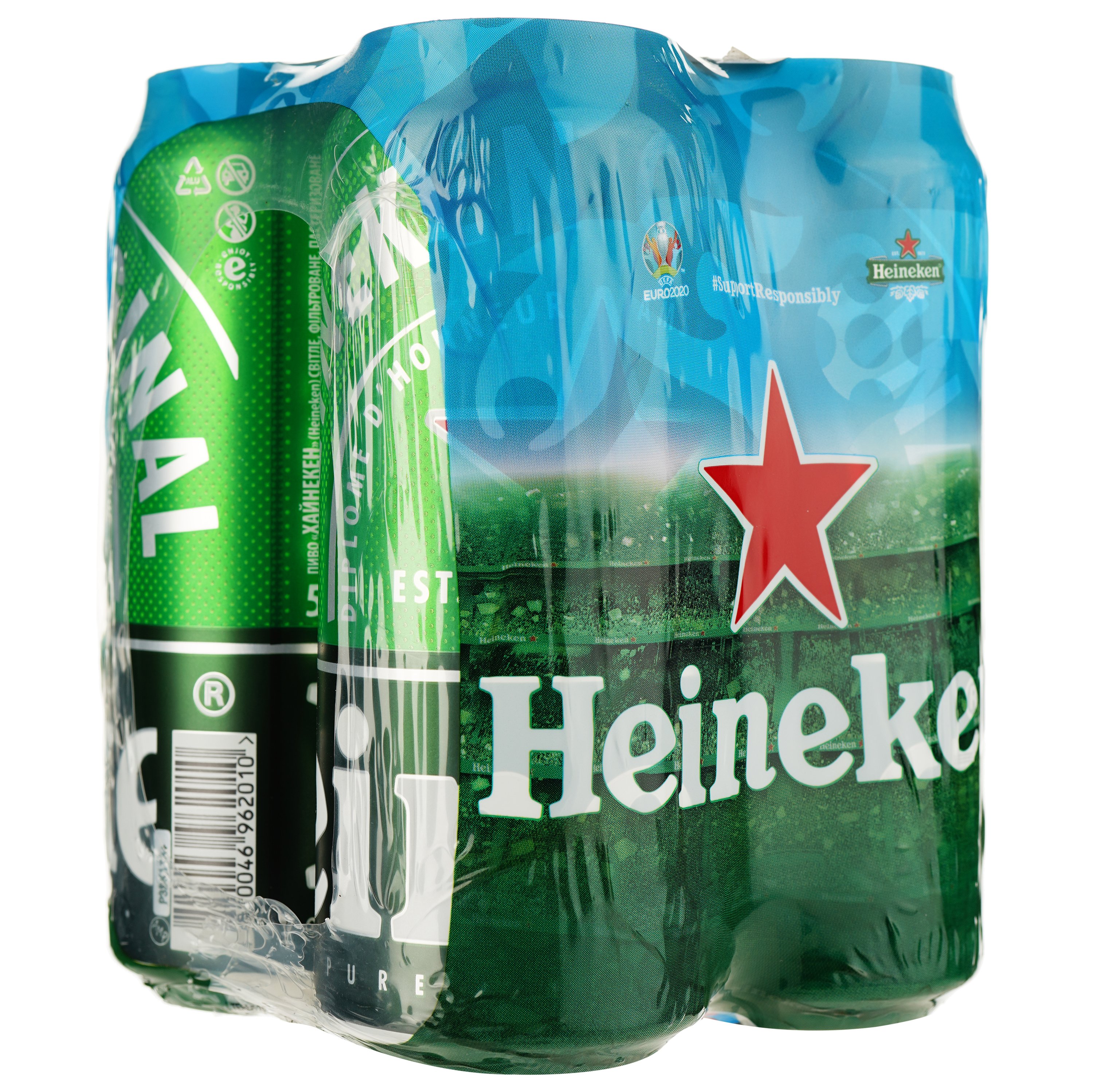Пиво Heineken, светлое, ж/б, 5%, 4 шт. по 0,5 л - фото 2
