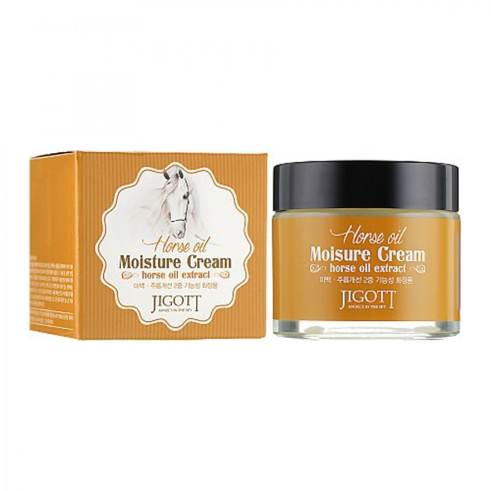 Крем для обличчя Jigott Horse Oil Moisture Cream з кінською олією, 70 мл - фото 1