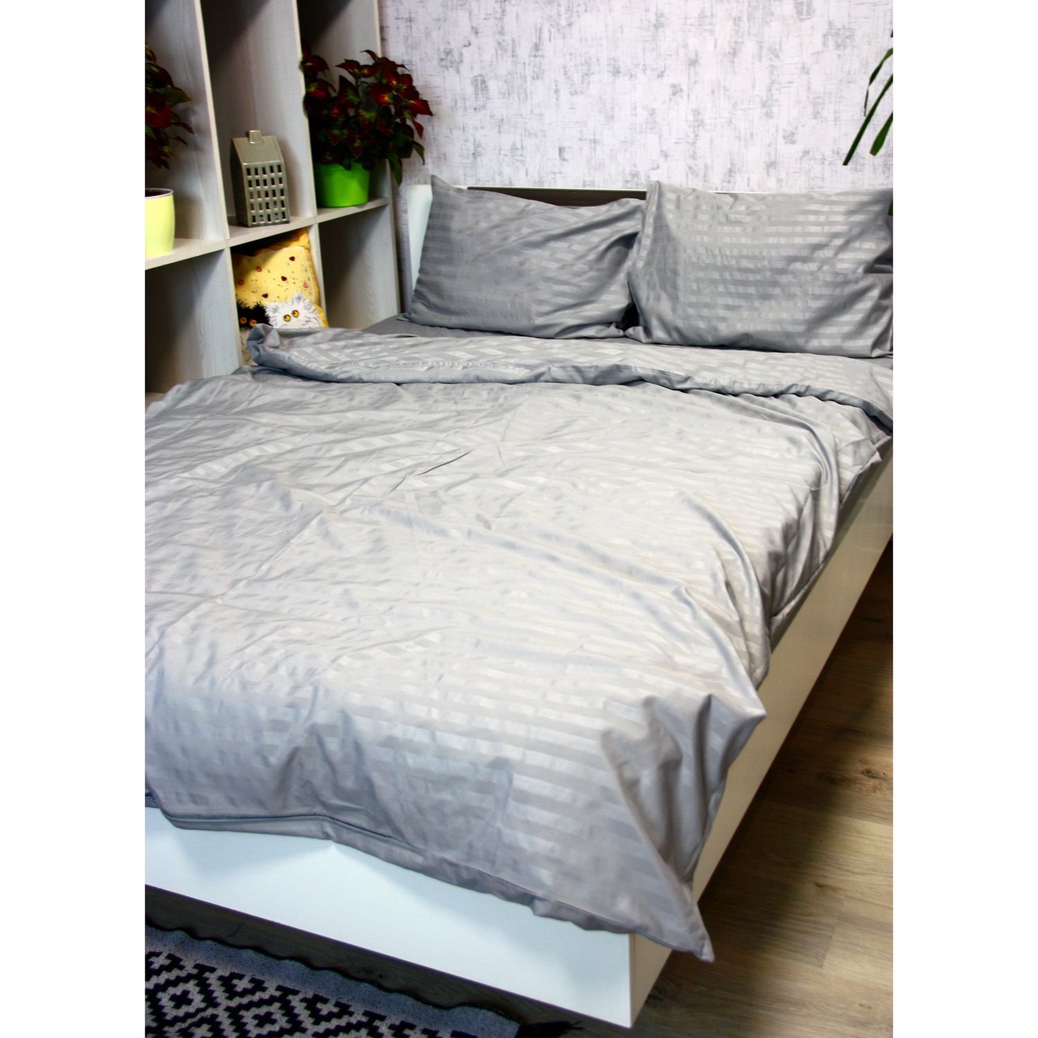 Комплект постельного белья LightHouse Mf Stripe Grey, полуторный, серый (604965) - фото 1