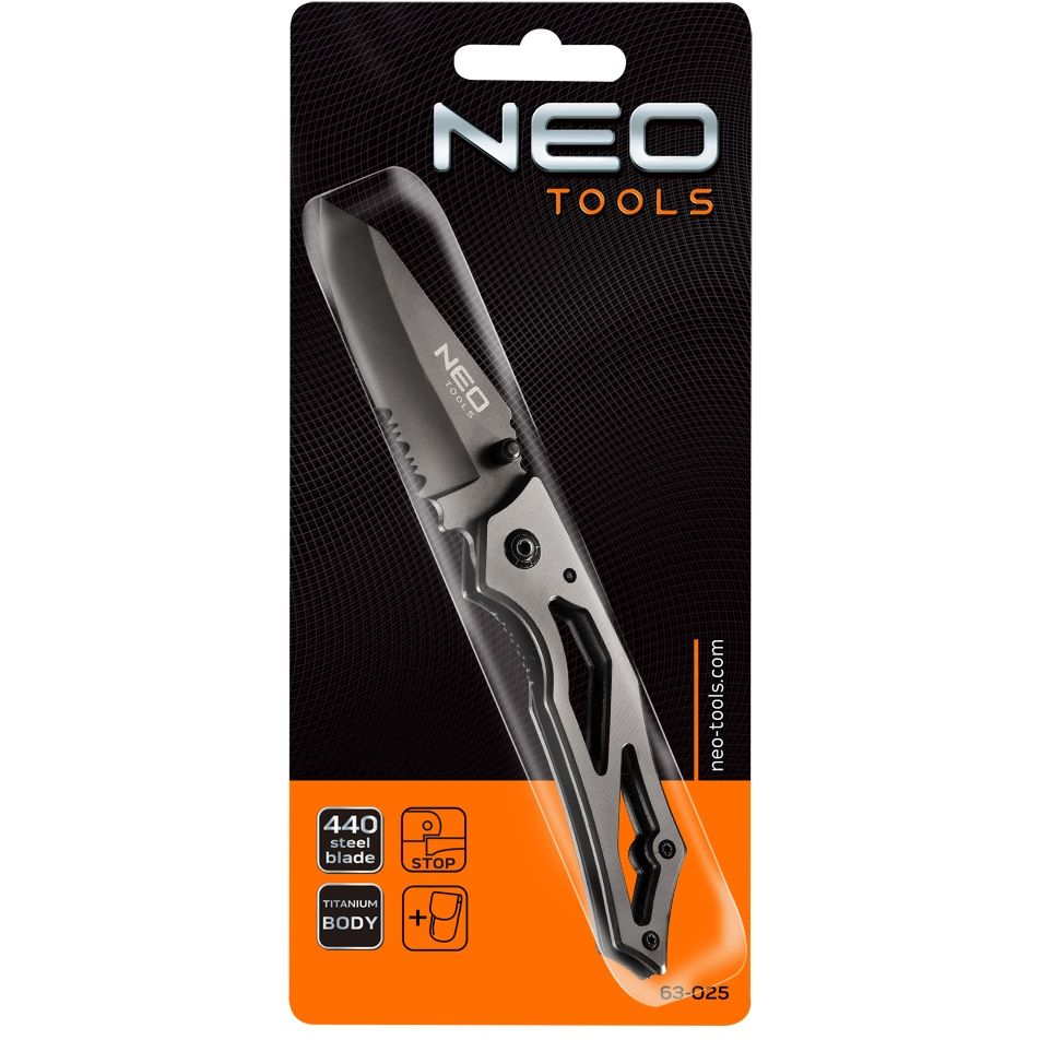 Нож складной Neo Tools 167 мм (63-025) - фото 2