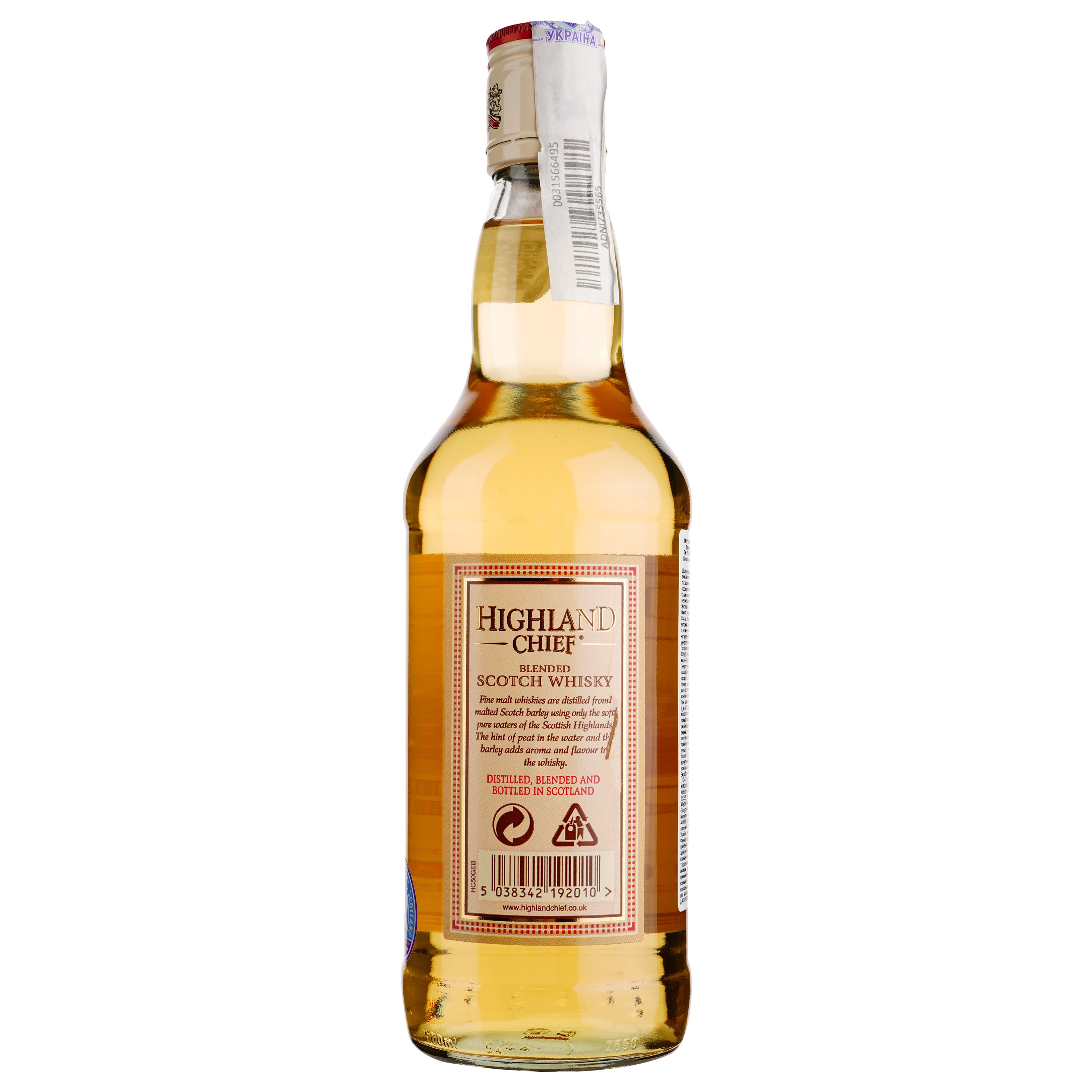 Виски шотландский Highland Chief 3 YO blended 40%, 0,5 л - фото 2