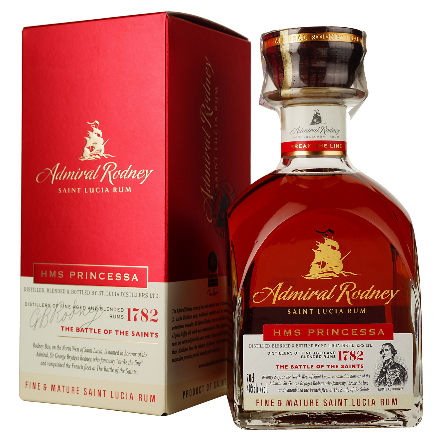 Ром Admiral Rodney HMS Princessa 40% 0.7 л - фото 1