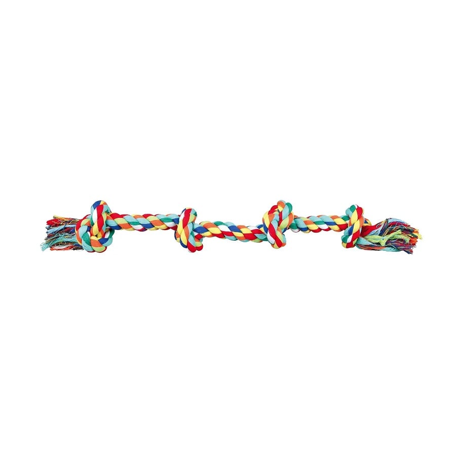 Іграшка для собак Trixie Канат плетений з вузлами, 54 см, в асортименті (3274) - фото 1