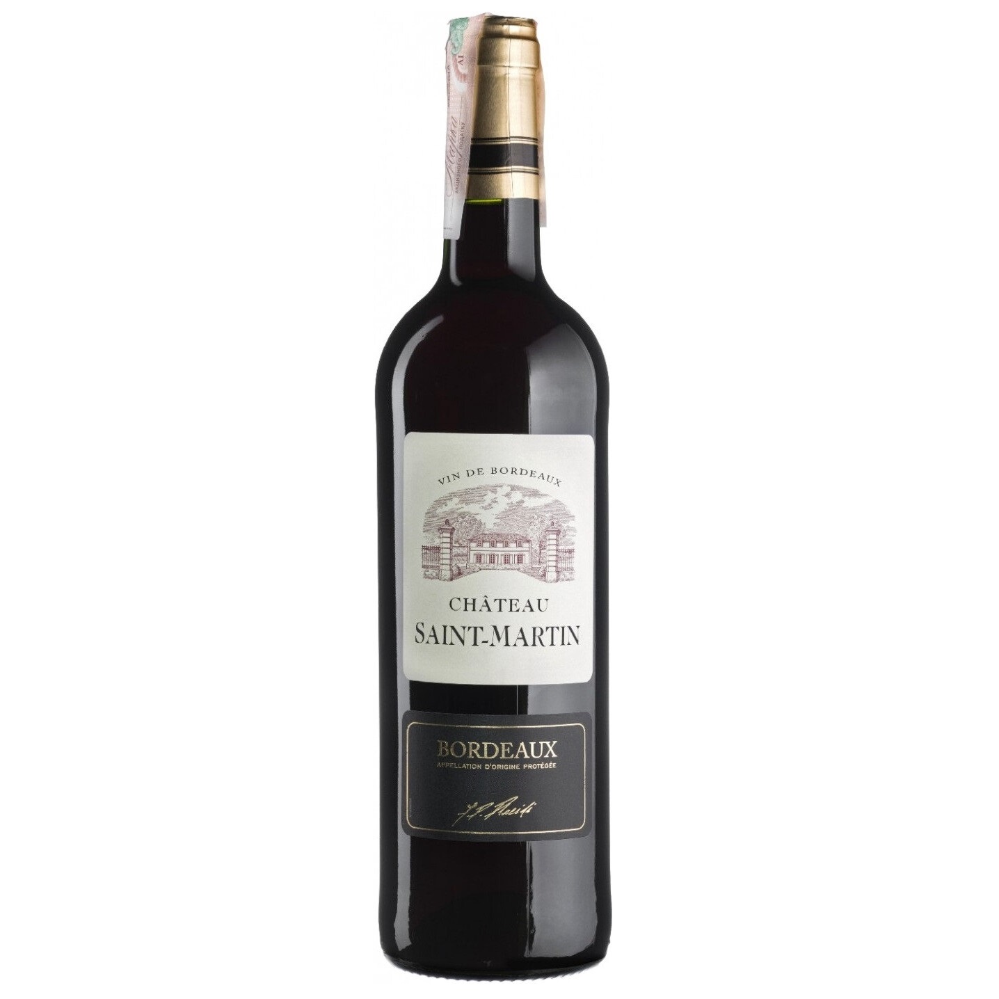 Вино Chateau Saint-Martin Bordeaux, червоне, сухе, 12,5%, 0,75 л (31073) - фото 1