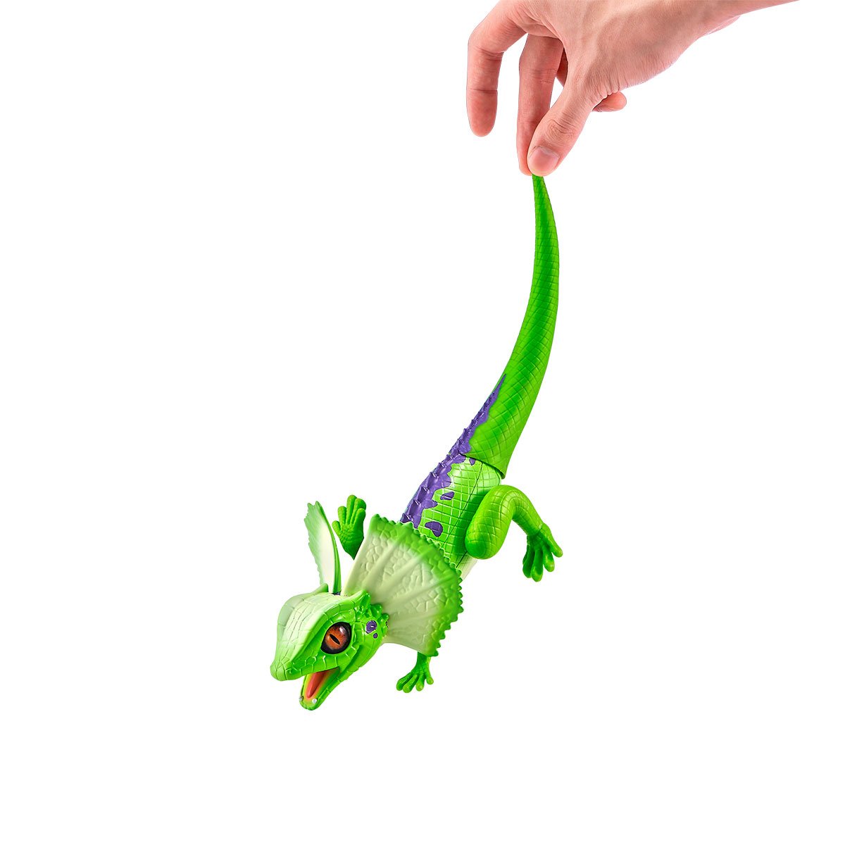 Інтерактивна іграшка Robo Alive плащеносна ящірка, зі світловим ефектом, зелений (7149-1) - фото 4