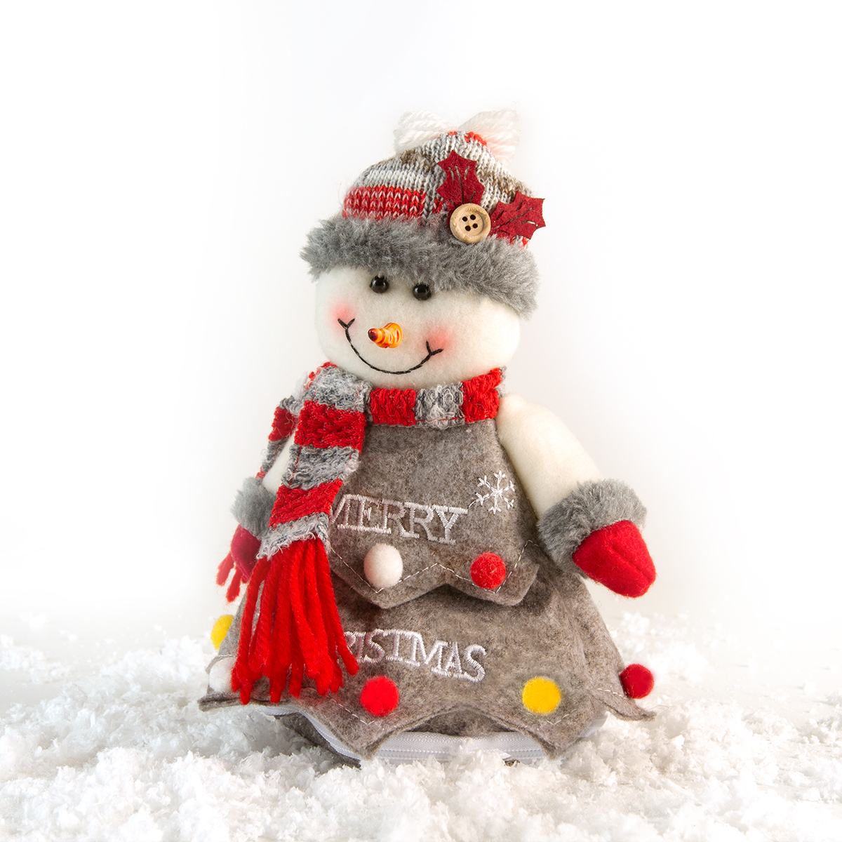 Мешочек для подарков МВМ My Home Снеговик 20х15х15 см серый (DH-NY-24 GRAY) - фото 3