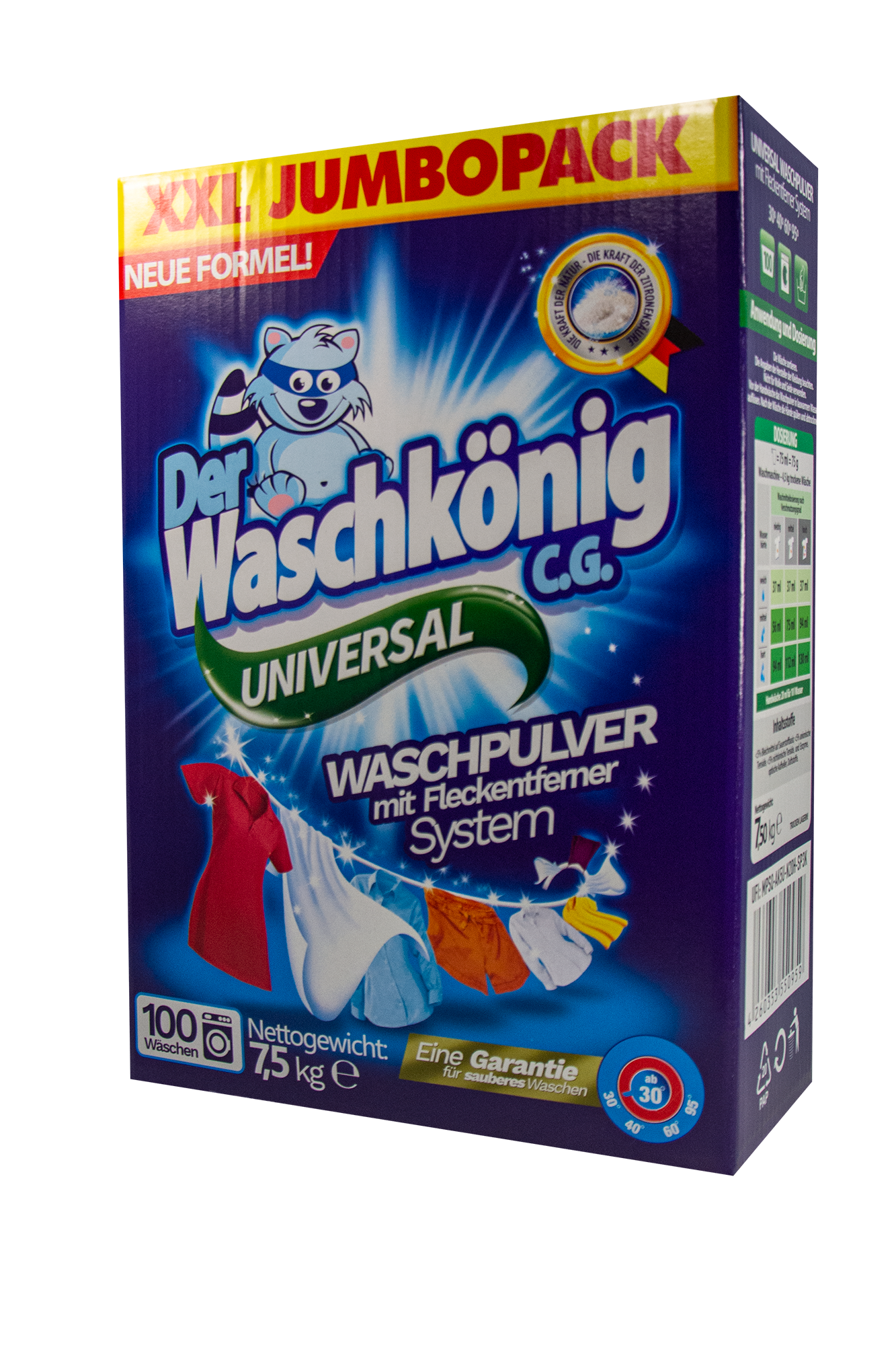 Порошок для прання Der Waschkonig Universal, 7,5 кг (040-3612) - фото 1