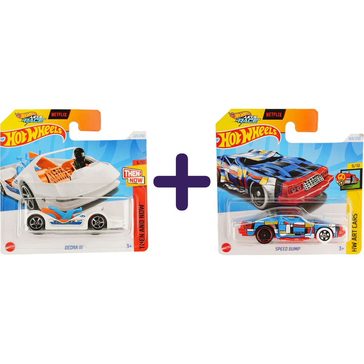 Набор: Базовая машинка Hot Wheels Then And Now Deora III белая