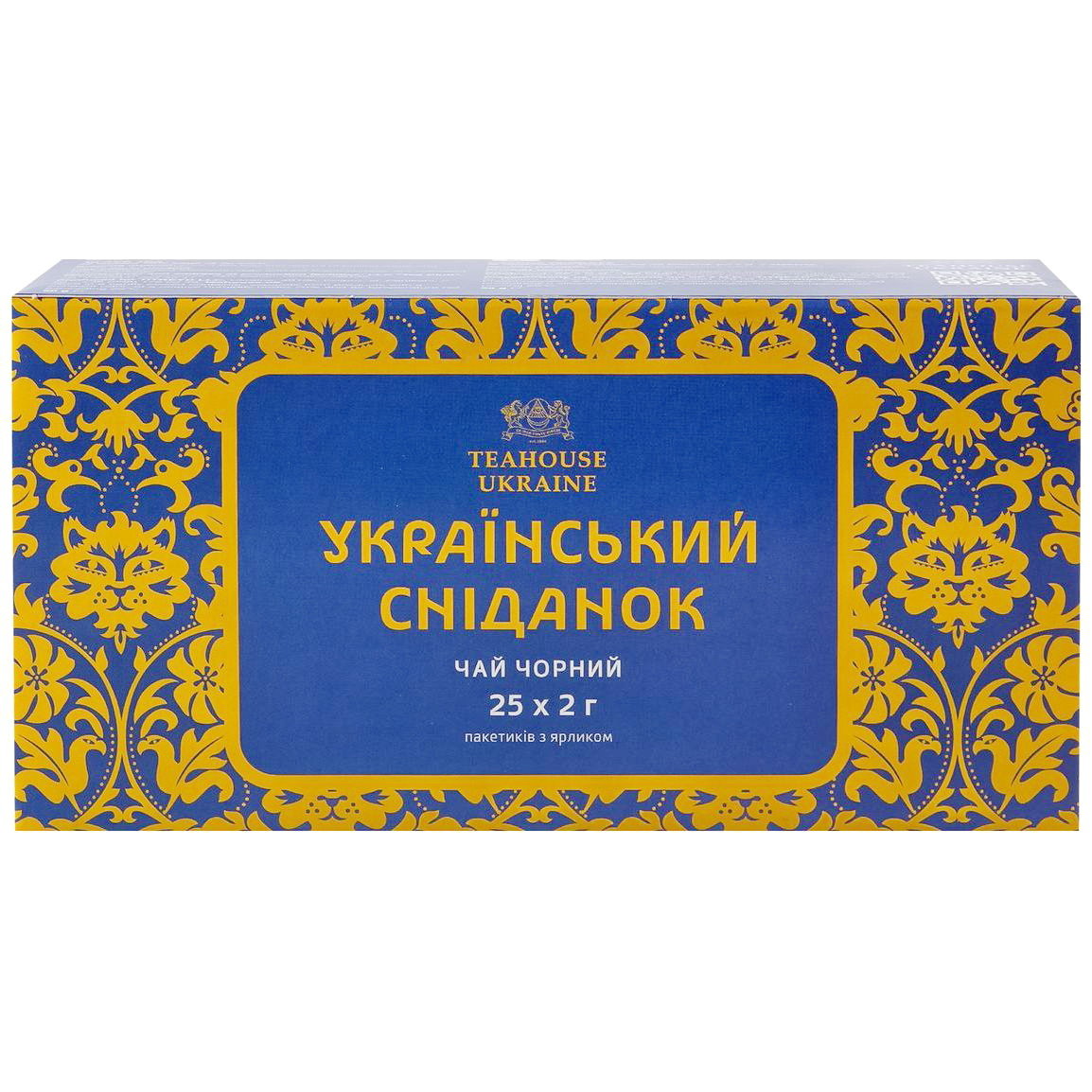 Чай чорний Teahouse Ukraine Український сніданок, 25 пакетиків (924098) - фото 1