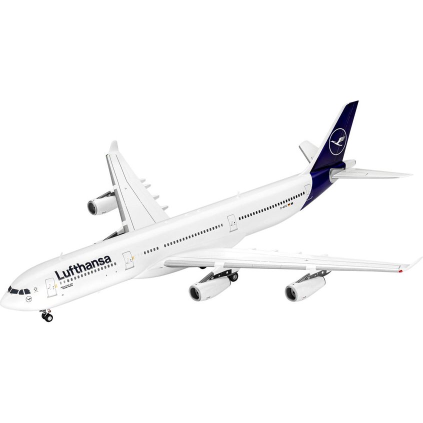 Збірна модель Revell Літак Airbus A340-300 Lufthansa рівень 4, масштаб 1:144, 114 деталей (RVL-03803) - фото 3