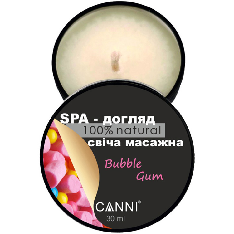 Свеча массажная для маникюра Canni SPA-уход Bubble Gum 30 мл - фото 1