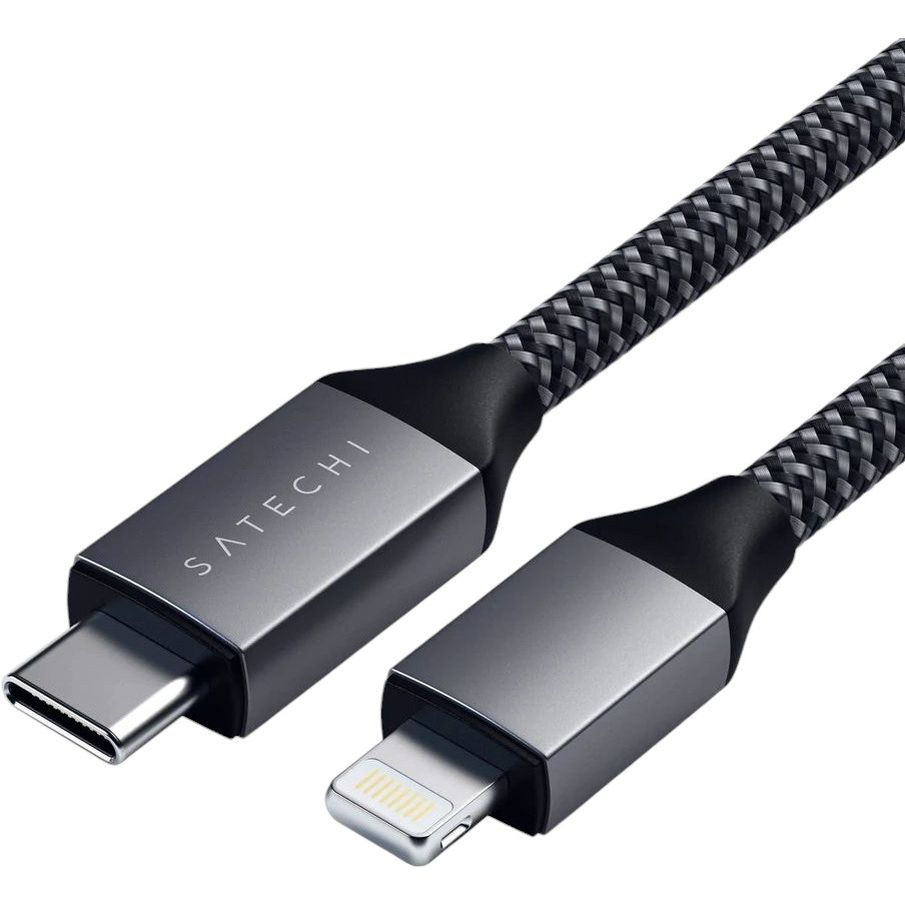 Кабель USB-C to Lightning Satechi Cable Space Gray 1.8 м - фото 2