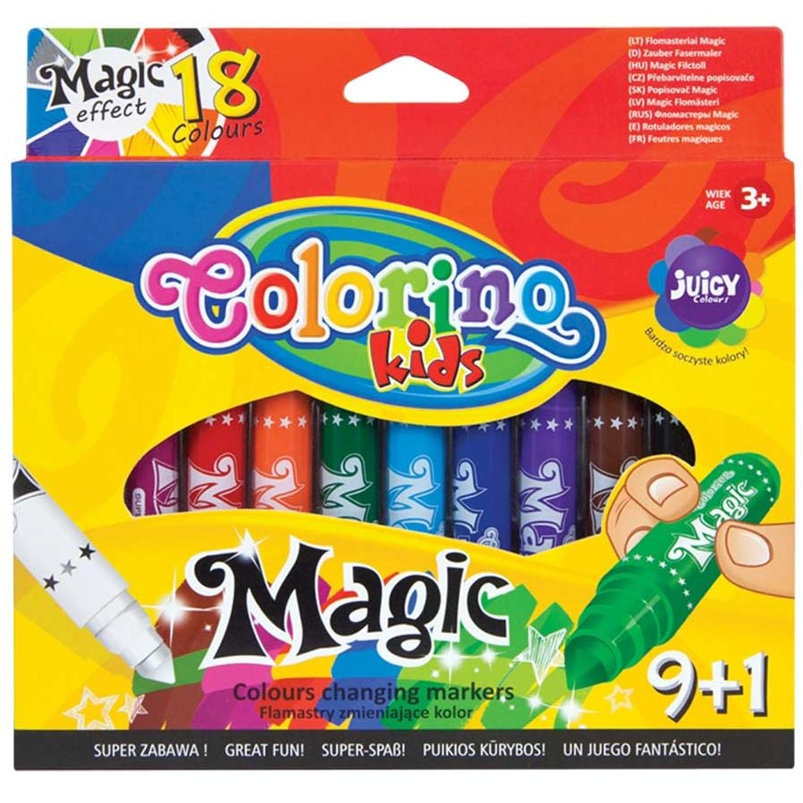 Фломастери Colorino Magic, 18 кольорів, 9 шт. (34630PTR) - фото 1