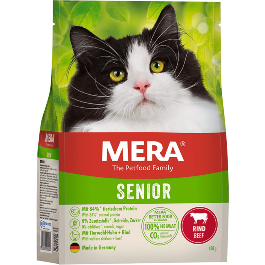 Сухой корм для кошек пожилого возраста Mera Cats Senior Beef Rind 400 г - фото 1