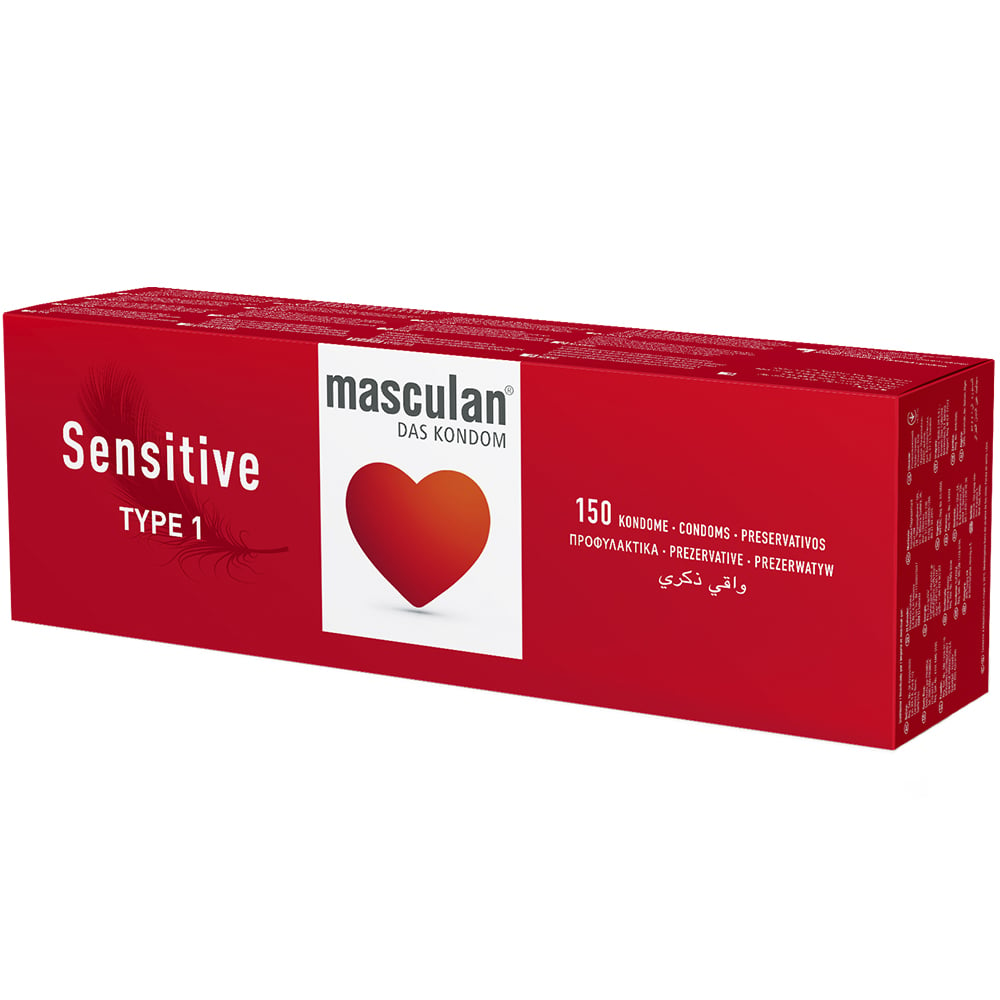 Набір презервативів Masculan Sensitive Тип 1 ніжні 150 шт. - фото 1