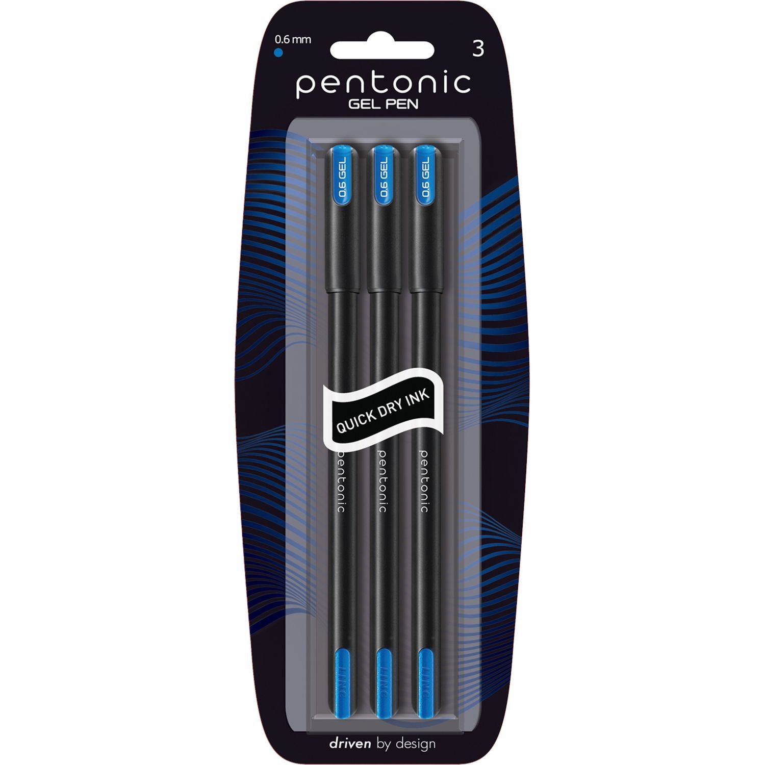 Ручка гелева Linc Pentonic синя 0,6 мм LINC, 3шт/пак (420413) - фото 1