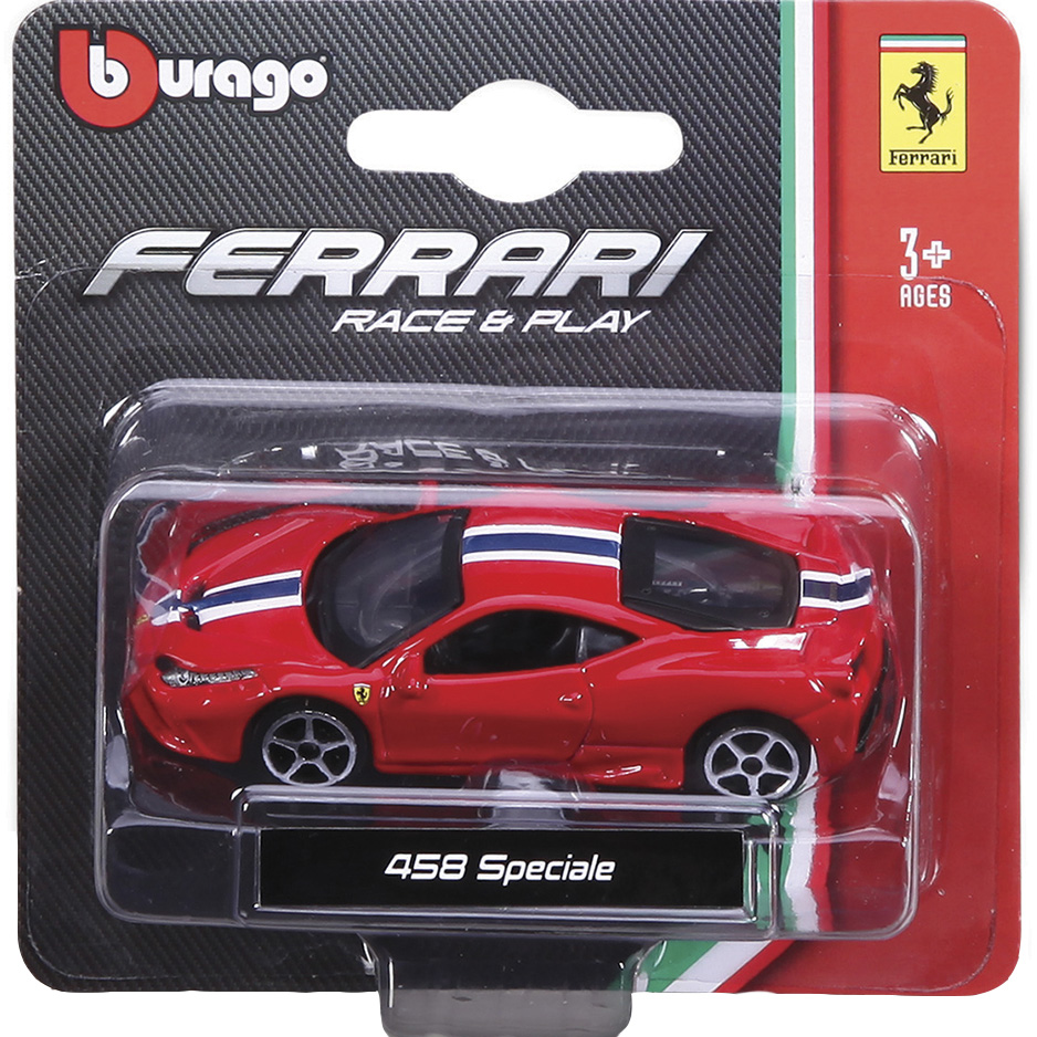 Автомодель Bburago Ferrari 1:64 красный (18-56000) - фото 1