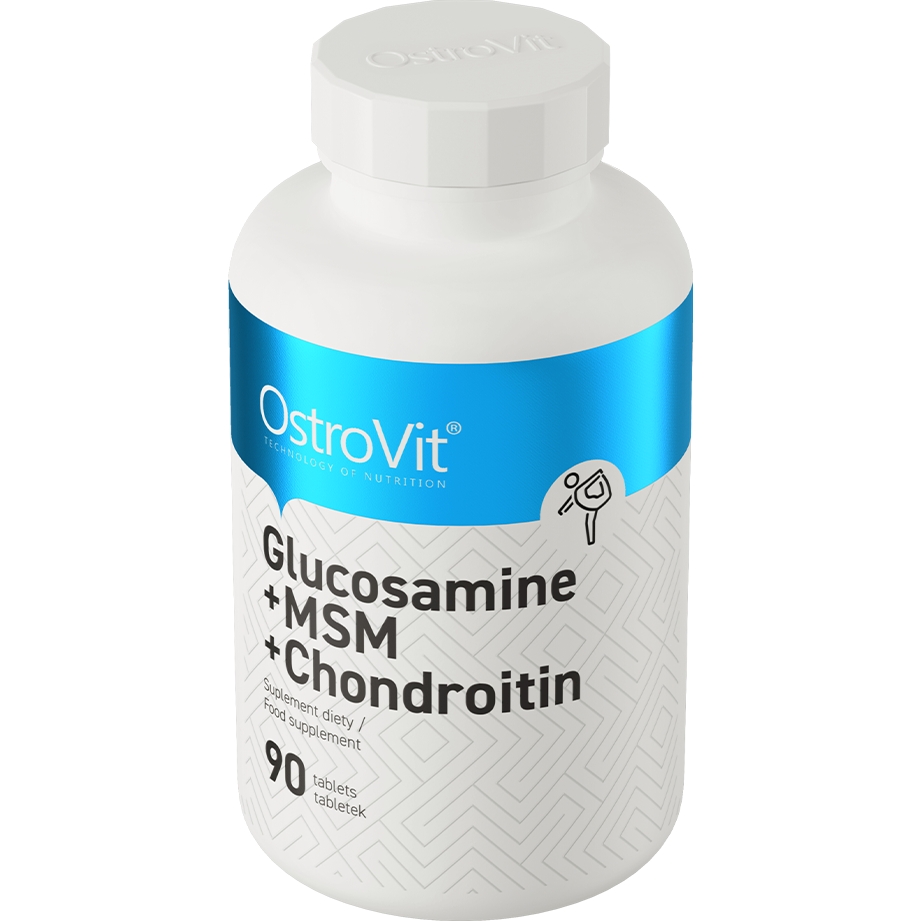 Для суставов и связок OstroVit Glucosamine + MSM + Chondroitin 90 таблеток - фото 2