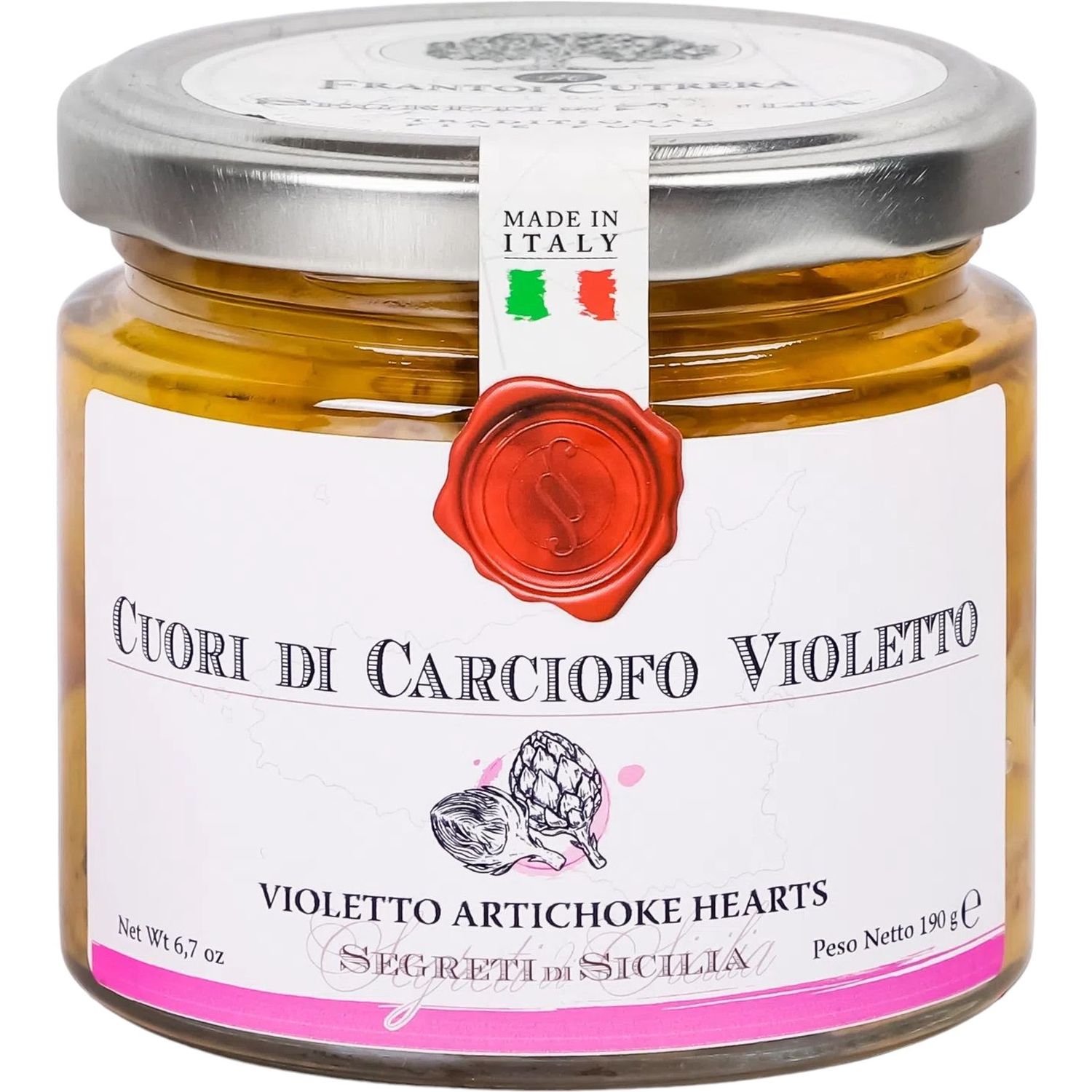 Артишоки Frantoi Cutrera Violetto в оливковій олії 190 г (668206) - фото 1