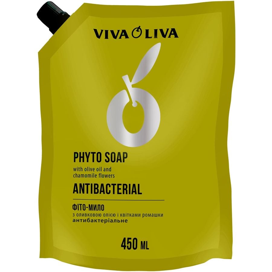 Антибактеріальне фіто-мило Viva Oliva з оливковою олією та квітками ромашки, 450 мл - фото 1