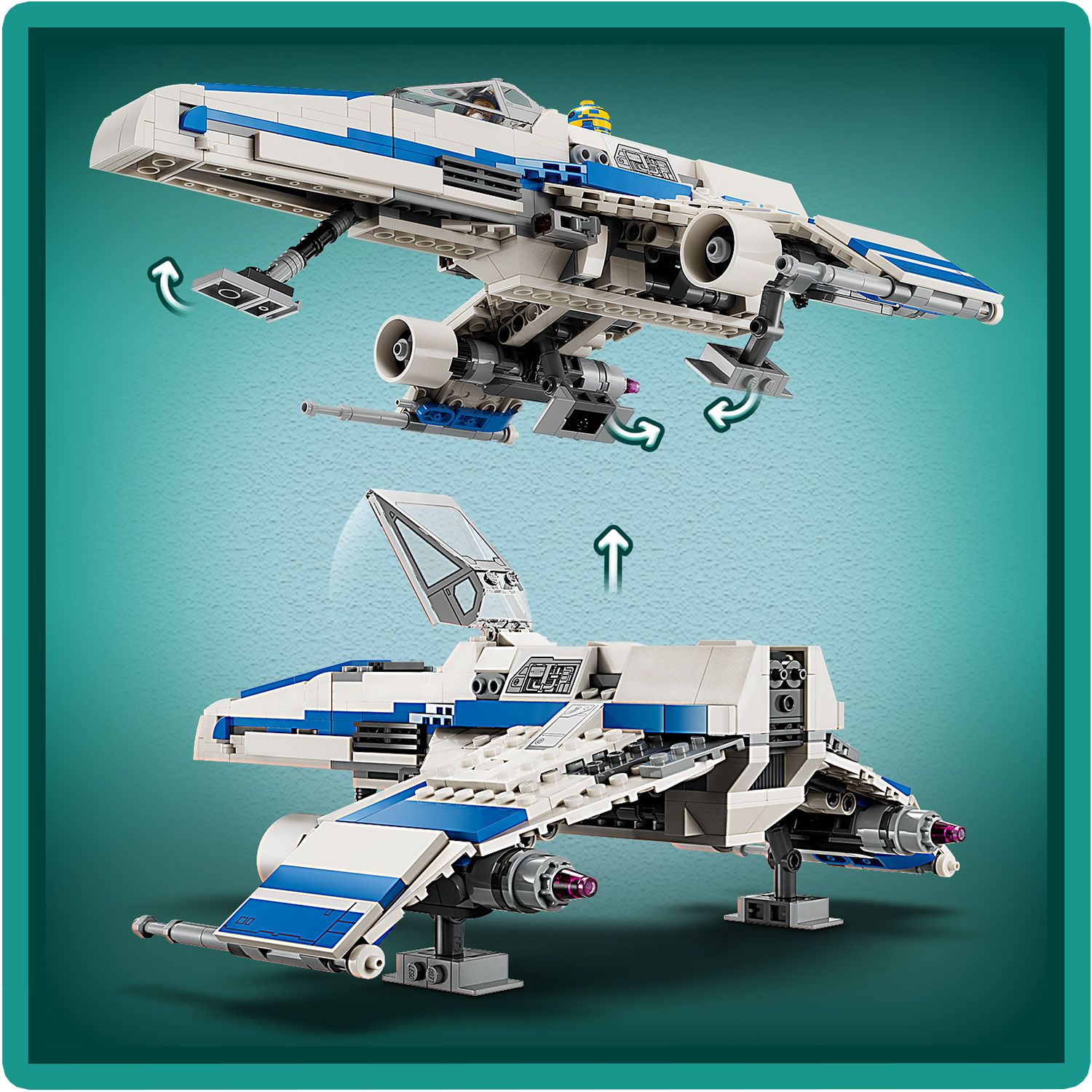 Конструктор LEGO Star Wars Истребитель Новой Республики E-Wing против Звездного истребителя Шин Хати 1056 деталей (75364) - фото 7