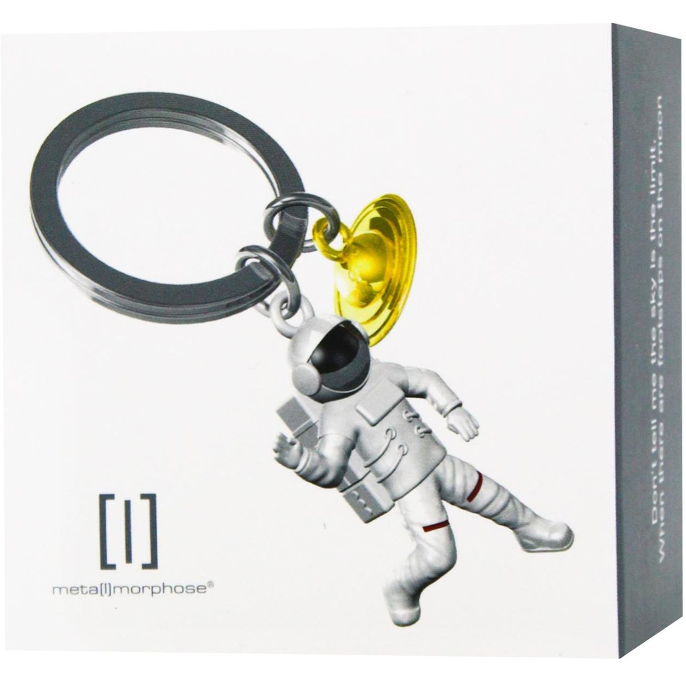 Брелок Metalmorphose Astronaut with Black Screen & Golden Saturn Charm (8000020592977) - фото 2