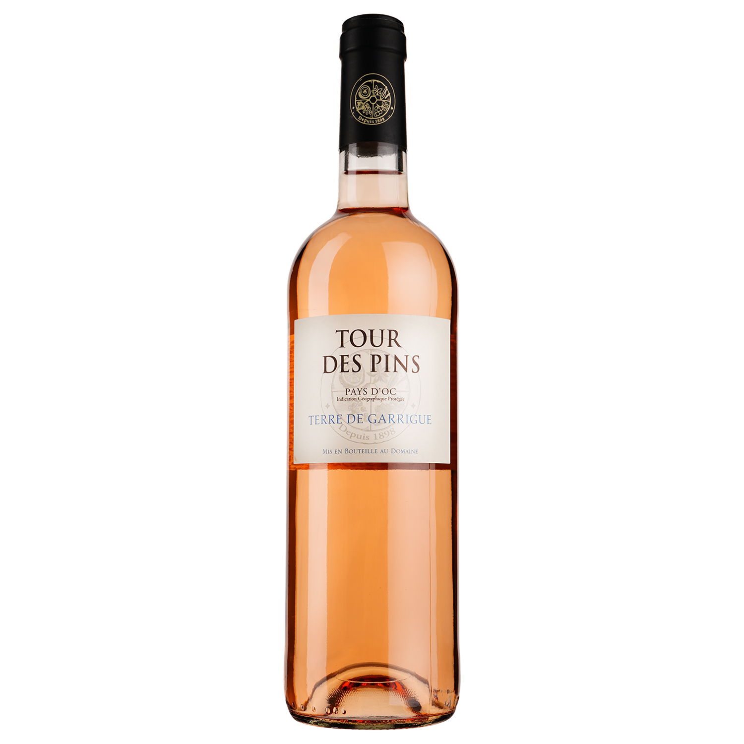 Вино Tour Des Pins Terre de Garrigue Pays D'oc IGP, розовое, сухое, 0,75 л - фото 1