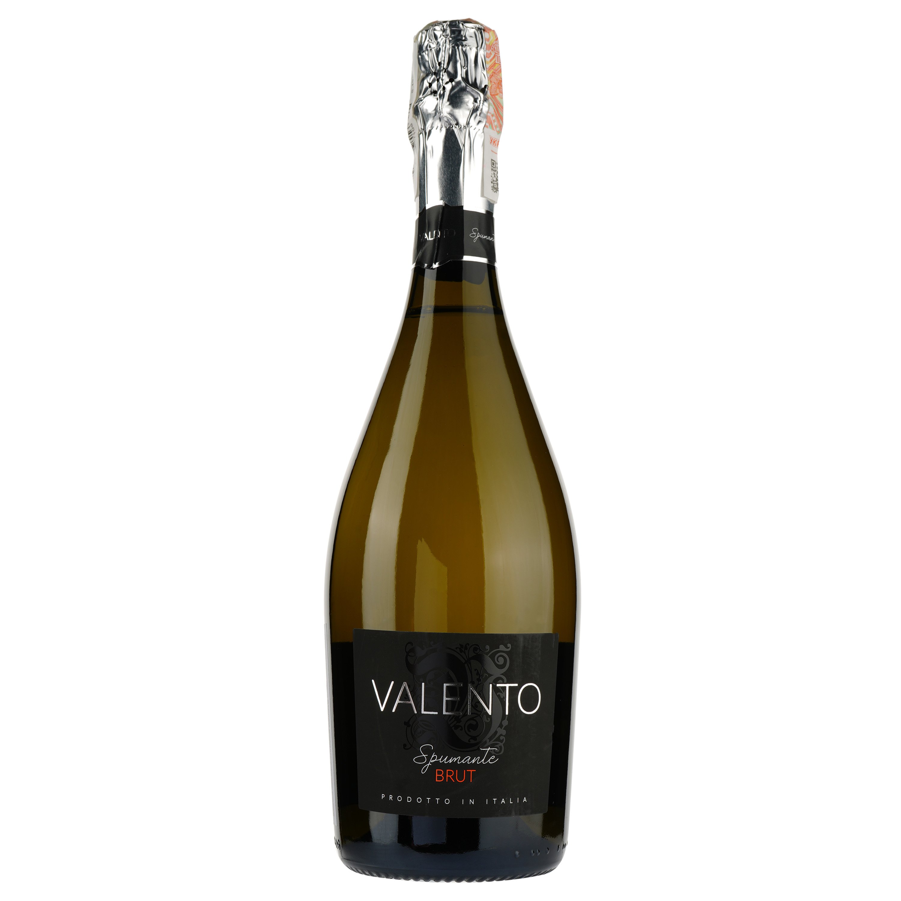 Вино ігристе Valento Spumante Bianco Brut, біле, брют, 11%, 0,75 л - фото 1