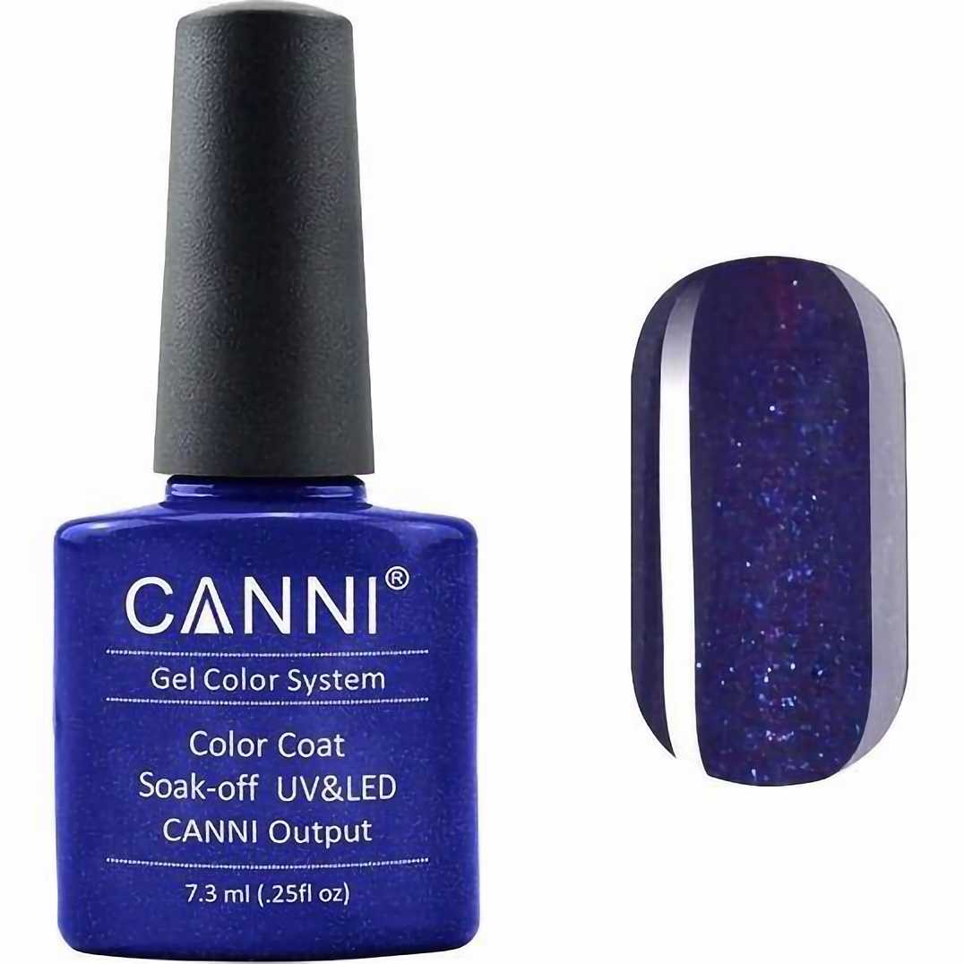 Гель-лак Canni Color Coat Soak-off UV&LED 214 королівський синій з мікроблиском 7.3 мл - фото 1