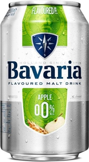 Пиво безалкогольне Bavaria Яблуко світле, з/б, 0.33 л - фото 1
