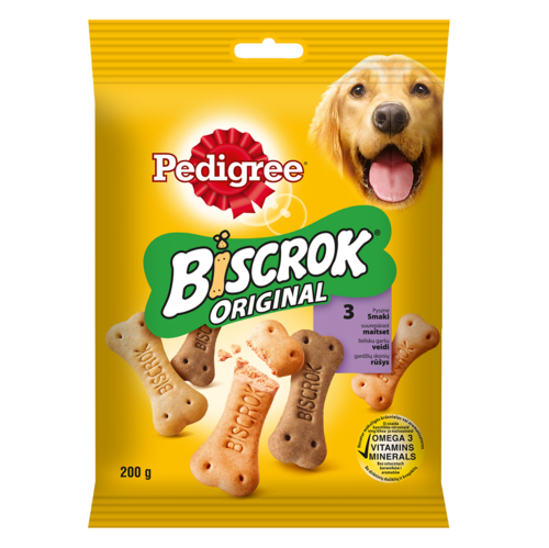 Печенье для собак Pedigree Biscrok, косточка, 200 г - фото 1