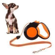 Повідець-рулетка для собак AnimAll, 15 кг, 3 м, помаранчево-чорний - фото 3