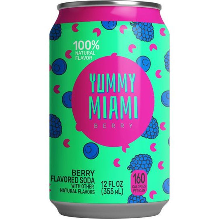 Напиток безалкогольный Yummy Miami Berry газированный 0.355 л ж/б (947429) - фото 1