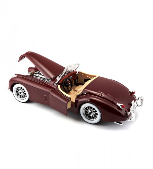 Автомодель Bburago Jaguar XK 120 1951 г 1:24 бордовый (18-22018) - фото 2