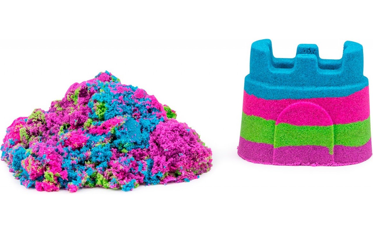 Песок для детского творчества Kinetic Sand Мини-крепость, зеленый (71477) - фото 3